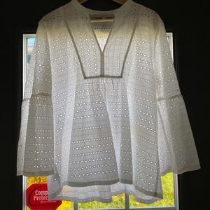 Loft eyelet cotton top